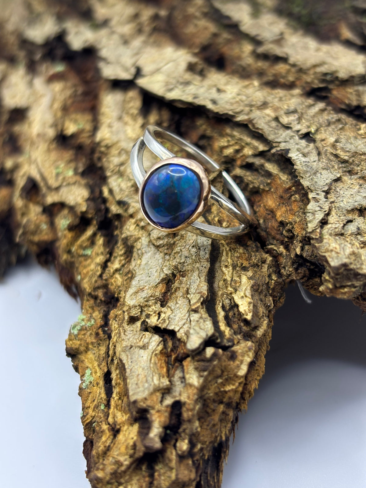 Beautiful Black Opal Ring
