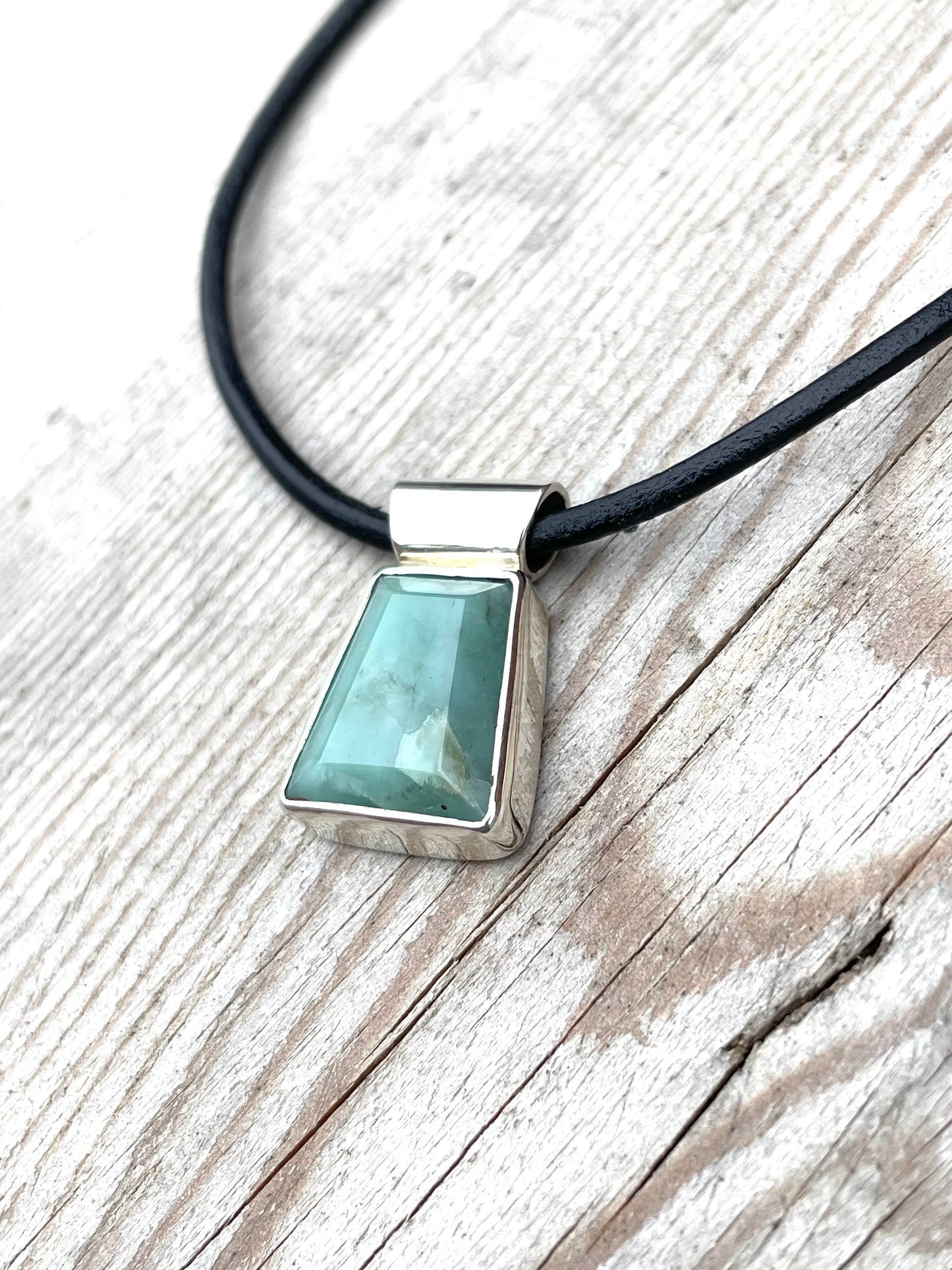 Sterling Silver & Emerald Necklace