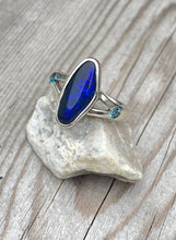 Load image into Gallery viewer, Black Opal &amp; Topaz Ring
