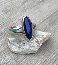Load image into Gallery viewer, Black Opal &amp; Topaz Ring
