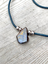 Load image into Gallery viewer, Boulder opal Leather Necklace
