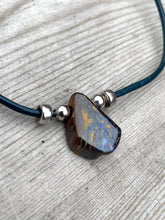 Load image into Gallery viewer, Boulder opal Leather Necklace
