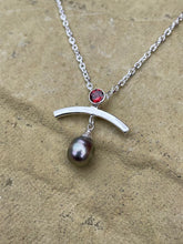 Load image into Gallery viewer, Garnet and Pearl Pendant

