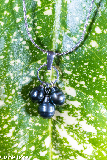 Triple drop Tahitian Pearl Pendant