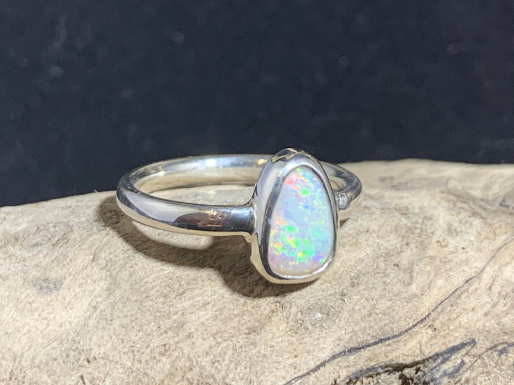 Lightning Ridge Dark Opal Ring