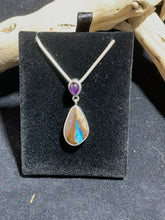 Load image into Gallery viewer, Boulder Opal and Amethyst Pendant
