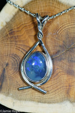 Load image into Gallery viewer, Sterling Silver Black Opal Pendant
