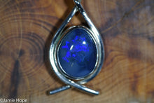 Load image into Gallery viewer, Sterling Silver Black Opal Pendant
